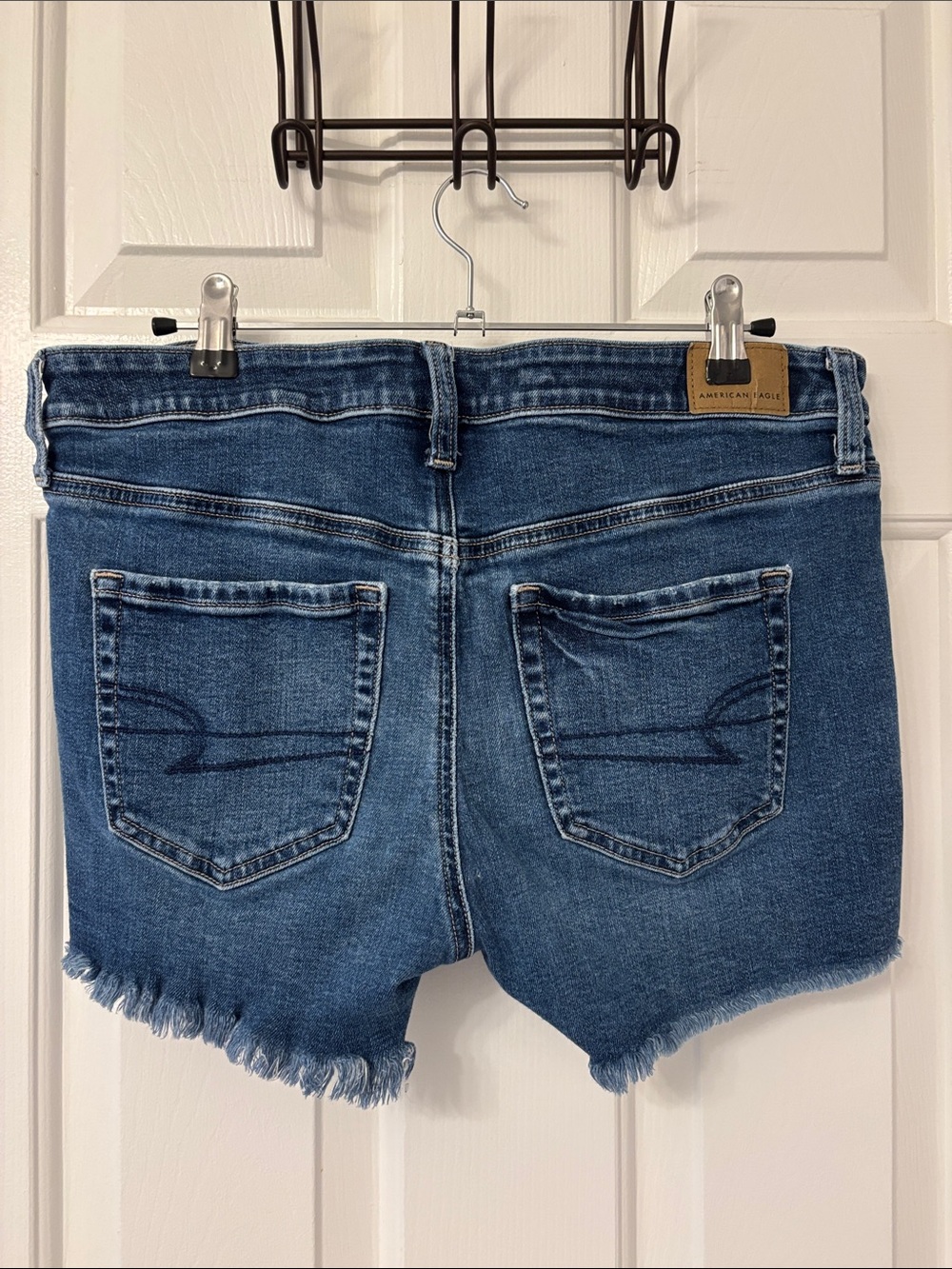American Eagle Outfitters Distressed Blue Denim Cutoff Shorts - Picture 3 of 3